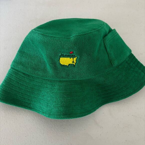 2025 Masters Ladies Terry Cloth Green Embroidered Bucket Hat, Small Medium
